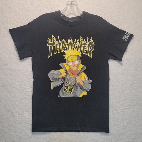 Pro Weight Other - Thrasher Magazine Anime T-Shirt Naruto Lakers Kobe Bryant South Parde Island TX